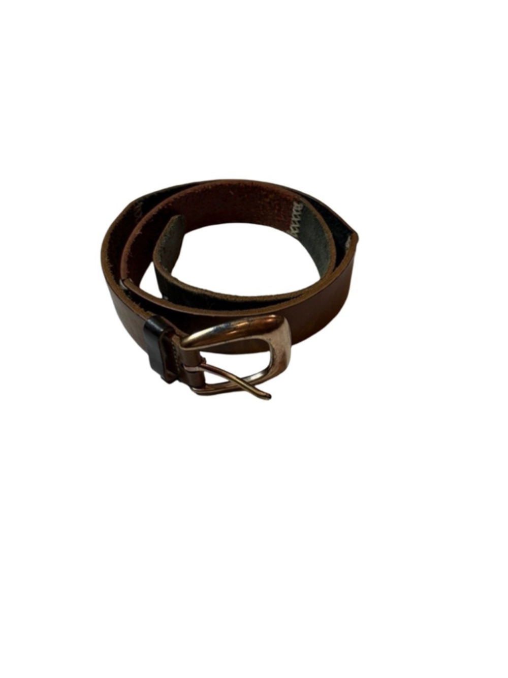 Vintage GAP Brown Leather Belt Distressed Made USA Size 32 Classic Casual